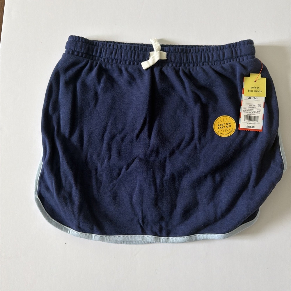 NWT Cat & Jack Girls navy Blue Skort Size XL(14) NEW 1669